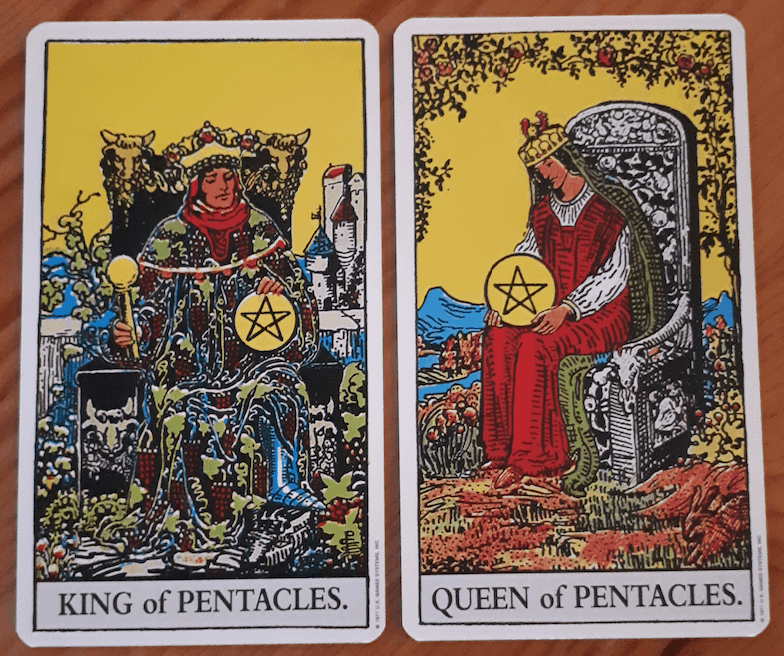 king of pentacles and queen of pentacles 