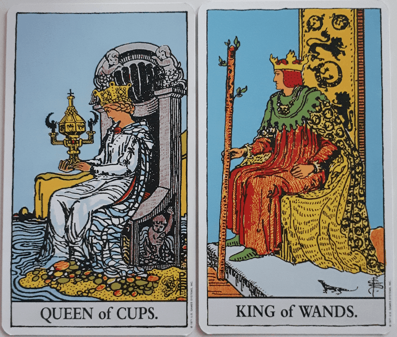 queen of cups and king of wands combination