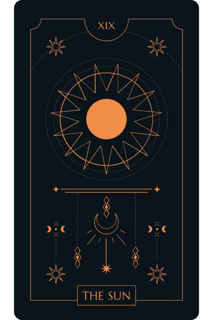 the Sun tarot card