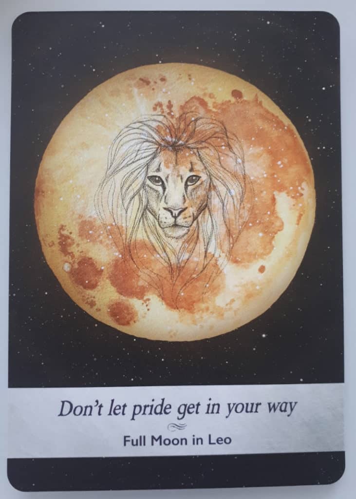 Full Moon in Leo from the Moonology deck