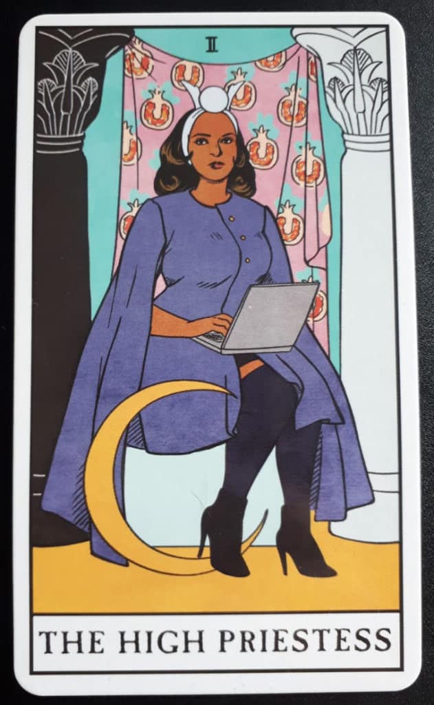 The High Priestess tarot card from the Modern Witch Tarot Deck