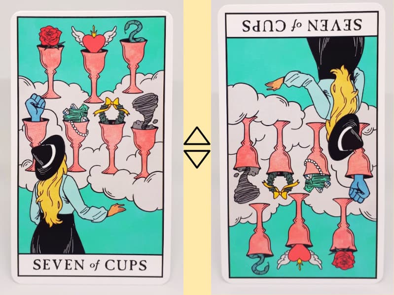 the 7 of Cups tarot card from the Modern Witch tarot deck