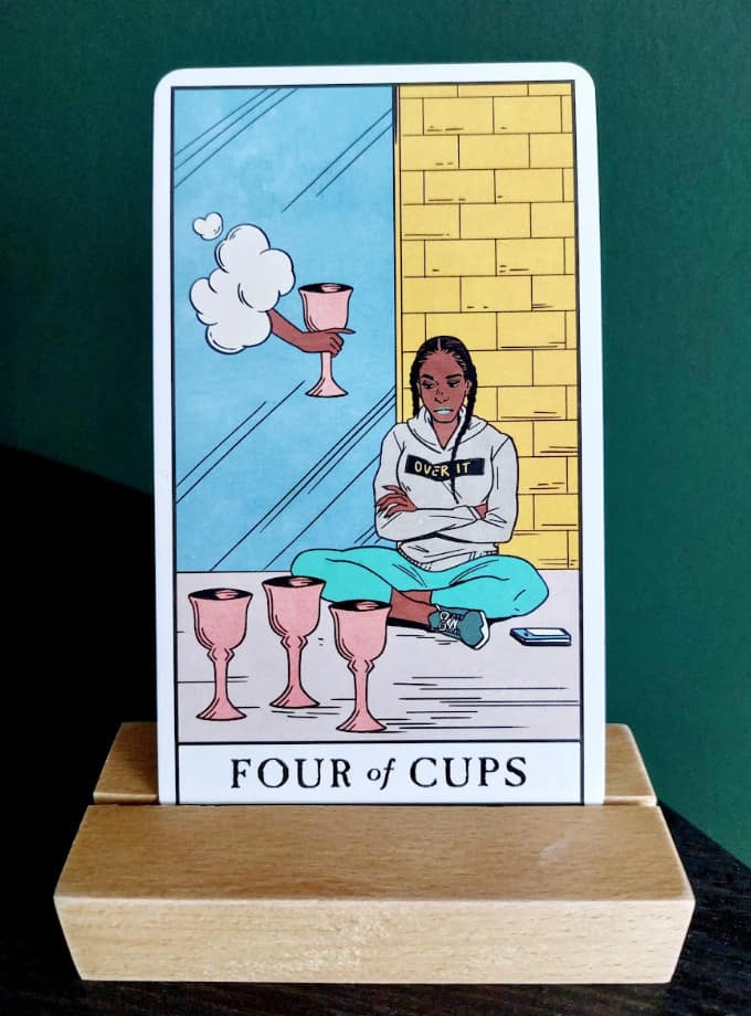 four of cups tarot card from the Modern Witch tarot deck