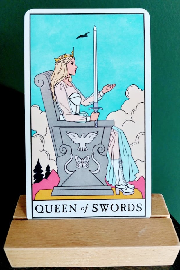 queen of swords tarot card from the Modern Witch tarot deck